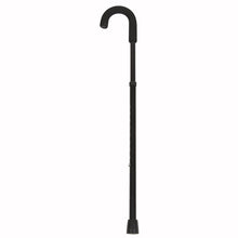 Load image into Gallery viewer, Women's Black Adjustable Round Crook Handle Cane