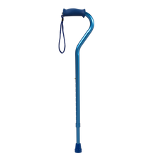 Load image into Gallery viewer, Blue Soft Silicone Handle Offset Adjustable Cane
