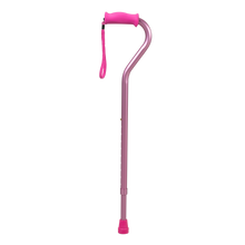 Load image into Gallery viewer, Pink Soft Silicone Handle Offset Adjustable Cane