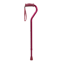Load image into Gallery viewer, Red Soft Silicone Handle Offset Adjustable Cane