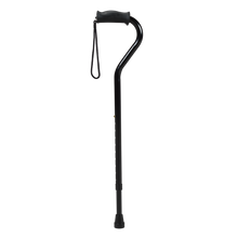 Load image into Gallery viewer, Black Soft Silicone Handle Offset Adjustable Cane
