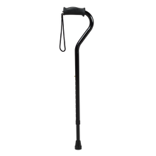Load image into Gallery viewer, Black Soft Silicone Handle Offset Adjustable Cane