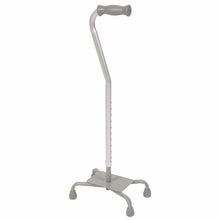 Load image into Gallery viewer, Grey Adjustable Quad Cane with a Large Base
