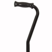 Load image into Gallery viewer, Black Adjustable Offset Handle Cane with Vinyl Grip Handle
