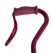 Load image into Gallery viewer, Close-up On Red Soft Silicone Handle Offset Adjustable Cane Handle
