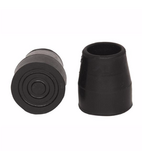 Load image into Gallery viewer, Black 1" Diameter Replacement Cane Tips