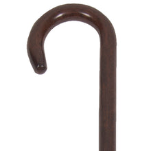 Load image into Gallery viewer, Close-up on 1" Walnut Wood Round Handle Cane Handle