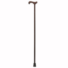 Load image into Gallery viewer, Female Light Brown Wood Derby Handle Cane