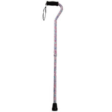 Load image into Gallery viewer, Adjustable Flower Garden Pattern Offset Handle Cane