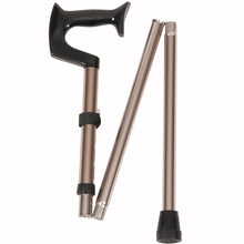 Load image into Gallery viewer, Medium Grip Bronze Folding Adjustable Orthopaedic Handle Cane