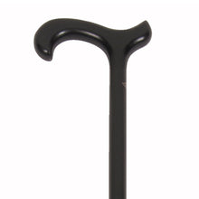 Load image into Gallery viewer, Close-up on Female Black Beechwood Derby Handle Cane Handle