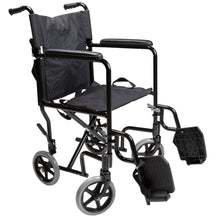 Load image into Gallery viewer, Lightweight Transport Chair with Foot Rests Turned Sideways
