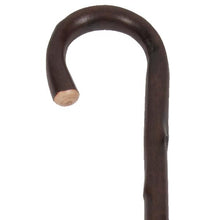 Load image into Gallery viewer, Close-up on 1" Stained Chestnut Wood Round Handle Cane Handle