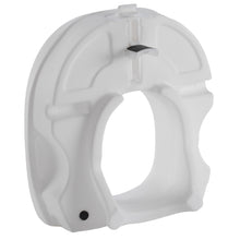 Load image into Gallery viewer, Bottom of Molded Raised Toilet Seat with Tightening Lock