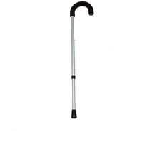 Load image into Gallery viewer, Collapsed Silver Frost Adjustable Cane with Large Round Crook Handle
