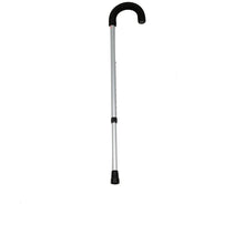 Load image into Gallery viewer, Collapsed Silver Frost Adjustable Cane with Large Round Crook Handle