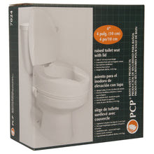 Load image into Gallery viewer, 4" Molded Raised Toilet Seat with Lid Packaging