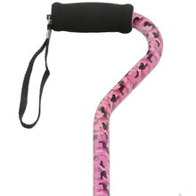 Load image into Gallery viewer, Close-up On Adjustable Pink Camo Pattern Offset Handle Cane Handle