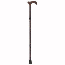 Load image into Gallery viewer, Paisley Style Folding Adjustable Derby Handle Cane