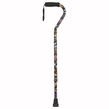 Load image into Gallery viewer, Adjustable Butterfly Pattern Offset Handle Cane