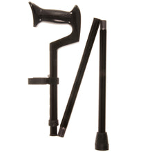 Load image into Gallery viewer, Large Grip Black Folding Adjustable Orthopaedic Handle Cane