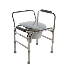 Load image into Gallery viewer, Closed Drop-Arm Commode with One Arm Down