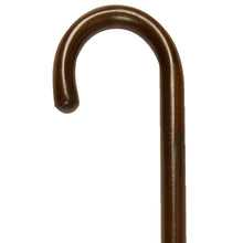Load image into Gallery viewer, Close-up on 3/4" Walnut Wood Round Handle Cane Handle