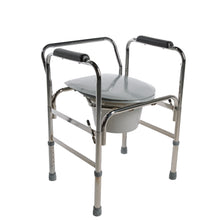Load image into Gallery viewer, Closed Drop-Arm Commode with Arms Up