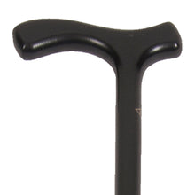 Load image into Gallery viewer, Close-up On Black Beechwood Large Grip Wood Fritz Handle Cane Handle