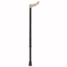 Load image into Gallery viewer, Left Hand Black Adjustable Molded Palm Grip Handle Cane