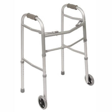 Load image into Gallery viewer, Double Button Folding Walker with Wheels