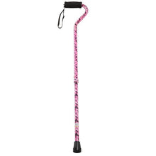 Load image into Gallery viewer, Adjustable Pink Camo Pattern Offset Handle Cane