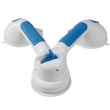 Load image into Gallery viewer, Lower Angle of Multi-Position Suction Grab Bar with Red and Green Safety Indicators