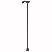Load image into Gallery viewer, Black Folding Adjustable Derby Handle Cane