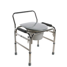 Load image into Gallery viewer, Closed Drop-Arm Commode with Arms Down
