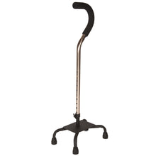 Load image into Gallery viewer, Bronze Adjustable Quad Cane with a Large Base