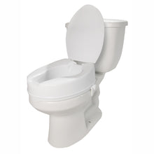 Load image into Gallery viewer, 4" Molded Raised Toilet Seat with Lid on Toilet
