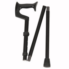 Load image into Gallery viewer, Medium Grip Black Folding Adjustable Orthopaedic Handle Cane