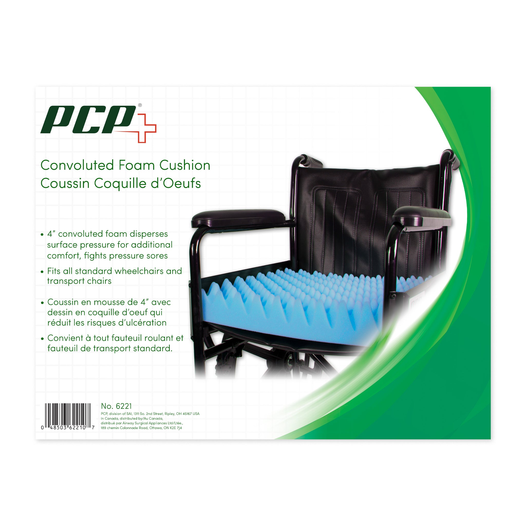 6221 / Convoluted Foam Wheelchair Cushion – PCPMedical