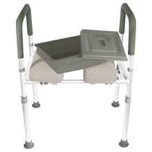 Load image into Gallery viewer, 7007-TF / (TOOL FREE) Raised Toilet Seat with Safety Frame
