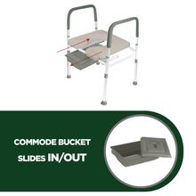 Load image into Gallery viewer, 7007-TF / (TOOL FREE) Raised Toilet Seat with Safety Frame

