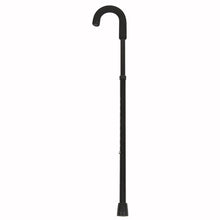 Load image into Gallery viewer, Women&#39;s Black Adjustable Round Crook Handle Cane
