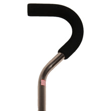 Load image into Gallery viewer, Close-up on Bronze Adjustable Classic Offset Handle Cane Handle

