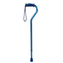 Load image into Gallery viewer, Blue Soft Silicone Handle Offset Adjustable Cane
