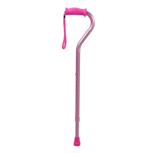 Load image into Gallery viewer, Pink Soft Silicone Handle Offset Adjustable Cane
