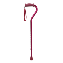 Load image into Gallery viewer, Red Soft Silicone Handle Offset Adjustable Cane
