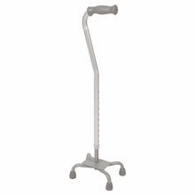 Load image into Gallery viewer, Grey Adjustable Quad Cane with a Small Base
