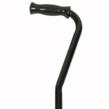 Load image into Gallery viewer, Black Adjustable Offset Handle Cane with Vinyl Grip Handle
