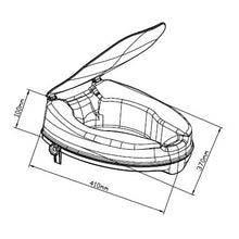 Load image into Gallery viewer, 7024 / 4&quot; Molded Raised Toilet Seat with Lid
