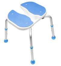 Load image into Gallery viewer, Top of Padded Bath Safety Seat with Hygienic Cutout
